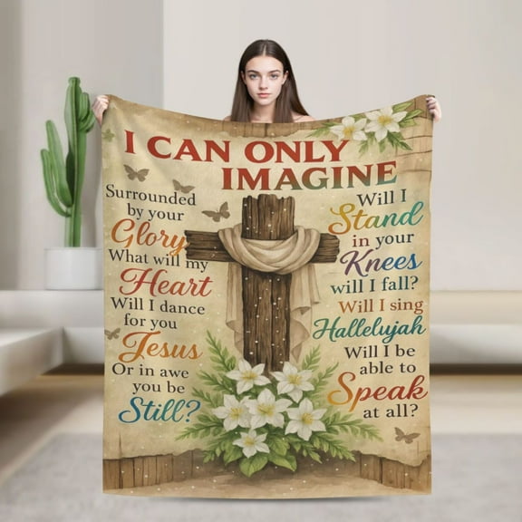 Christian Gifts for Women Men, Bible Affirmations Blanket, Bible Verse Blanket for Friend Sister, Inspirational Religious Catholic Spiritual Gift, Baptism Gifts for Girl Boy 50x40