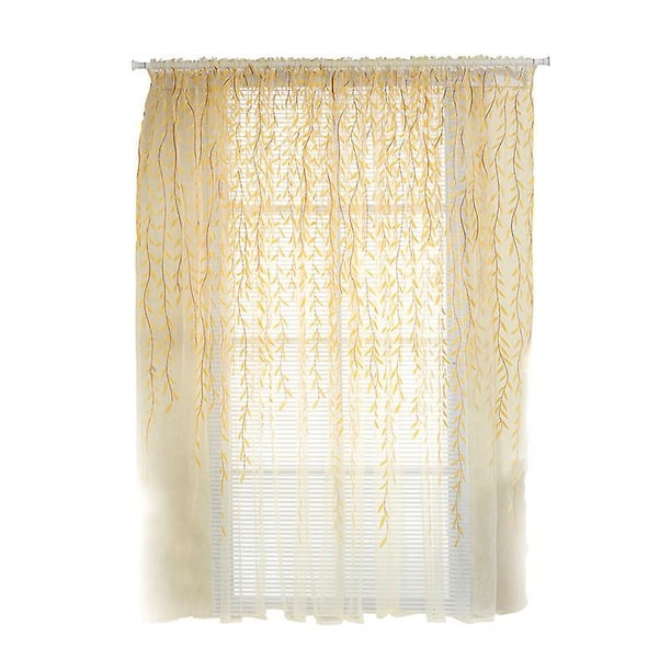1 Uds. Cortinas transparentes para balcón dormitorio 100x200cm