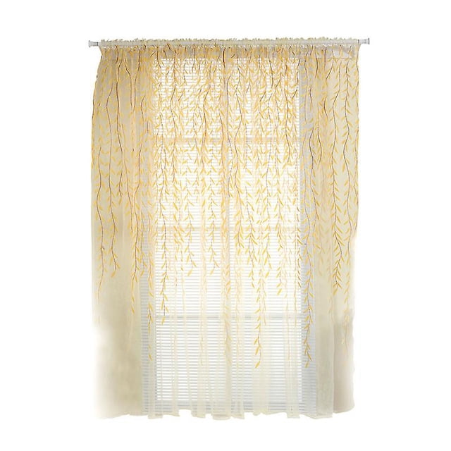 1 Uds. Cortinas transparentes para balcón dormitorio 100x200cm