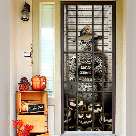 Halloween Door Cover, Halloween Decorations, Why So Serious NTT116D - 36" x 96"