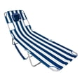 thumbnail image 2 of Ostrich Chaise Beach Chair & Backpack Chaise Lounge Chair, Navy Stripes, 2 of 11