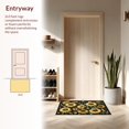 thumbnail image 3 of Flatwoven High Traffic Area Rug, Bold Floral Botanical Statement, Non Slip, Stain Resistant, Washable Area Rugs for Living Room, Bedroom(Yellow, 4X6), 3 of 8