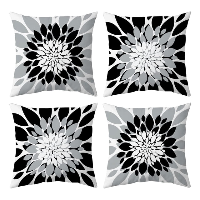 Fundas de Cojín Impermeables para Exterior Qahing 45x45 cm Paquete de 4