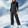 thumbnail image 2 of HCNTES Women's Outdoor Winter Bib Overalls Waterproof Insulated Pants with Adjustable Straps for Ladies Snow Sports Activities(C-Black,2XL), 2 of 4