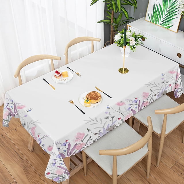 Rectangle Tablecloth Wrinkle Free Table Cover Floral Tablecloth 60x86Inch Table Cover for Kitchen Dining Table