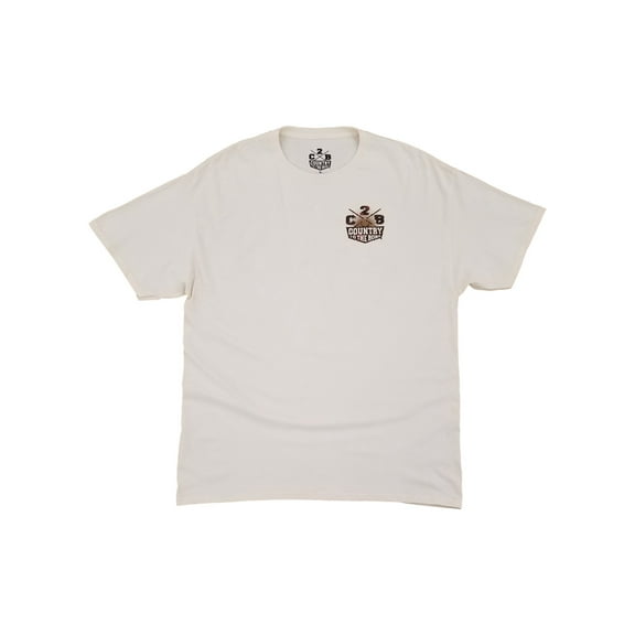 C2B Mens Beige Country To The Bone Camo Print Short Sleeve T-Shirt X-Large