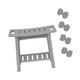 thumbnail image 5 of Banco de ducha, taburete, asiento de baño, cambiador de zapatos, regalo con estante de almacenamiento para Gris, 5 of 9
