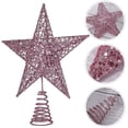 thumbnail image 2 of Adorno de estrella de hierro para árbol de Navidad, adornos brillantes para decoración de árbol de Navidad, 2 of 5