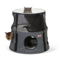 K&H Pet Products Kitty Tower Classy Gray 2 Story