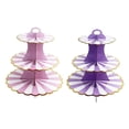 thumbnail image 1 of Niveles, Soporte Plegable para Cupcakes, Soporte para Pasteles, Repostería, licencia de Exhibición Púrpura + BLESIY Soporte para cupcakes para tartas de 3 niveles, 1 of 8