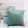 thumbnail image 4 of Unique Bargains Luxury Euro Velvet Square Decorative Throw Pillow Cover, 18" x 18" Seagreen, 4 of 8