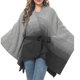 thumbnail image 5 of Capa tejida con cinturón degradado para mujer, otoño/invierno, bufanda, chal, 5 of 8