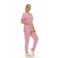 thumbnail image 4 of HEAL+WEAR Soft Stretch Scrub Set 4-Way Stretch V-Neck Top & Cargo Jogger Pants for Women, 4 of 6
