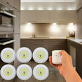 thumbnail image 1 of POINTERTECK 3/6Pcs COB LED Wall Light Cabinet Chambre à Coucher Salon Lampe avec Télécommande, 1 of 8