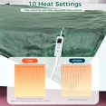 thumbnail image 4 of Biwat-Heated Blanket Electric Blanket Green 50x60in, 10 Levels &1-9H Timer Auto-Off, Machine Washable, Soft Flannel Sherpa Full Body Warming, Sofa Bed Office Use, Heating Blanket, 4 of 4
