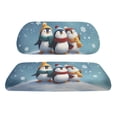 thumbnail image 2 of Pzuqiu Cute Winter Penguins 2-Piece Golf Cart Seat Covers Set - Breathable Washable Universal Protective Cover for Golf Lovers, 2 of 10