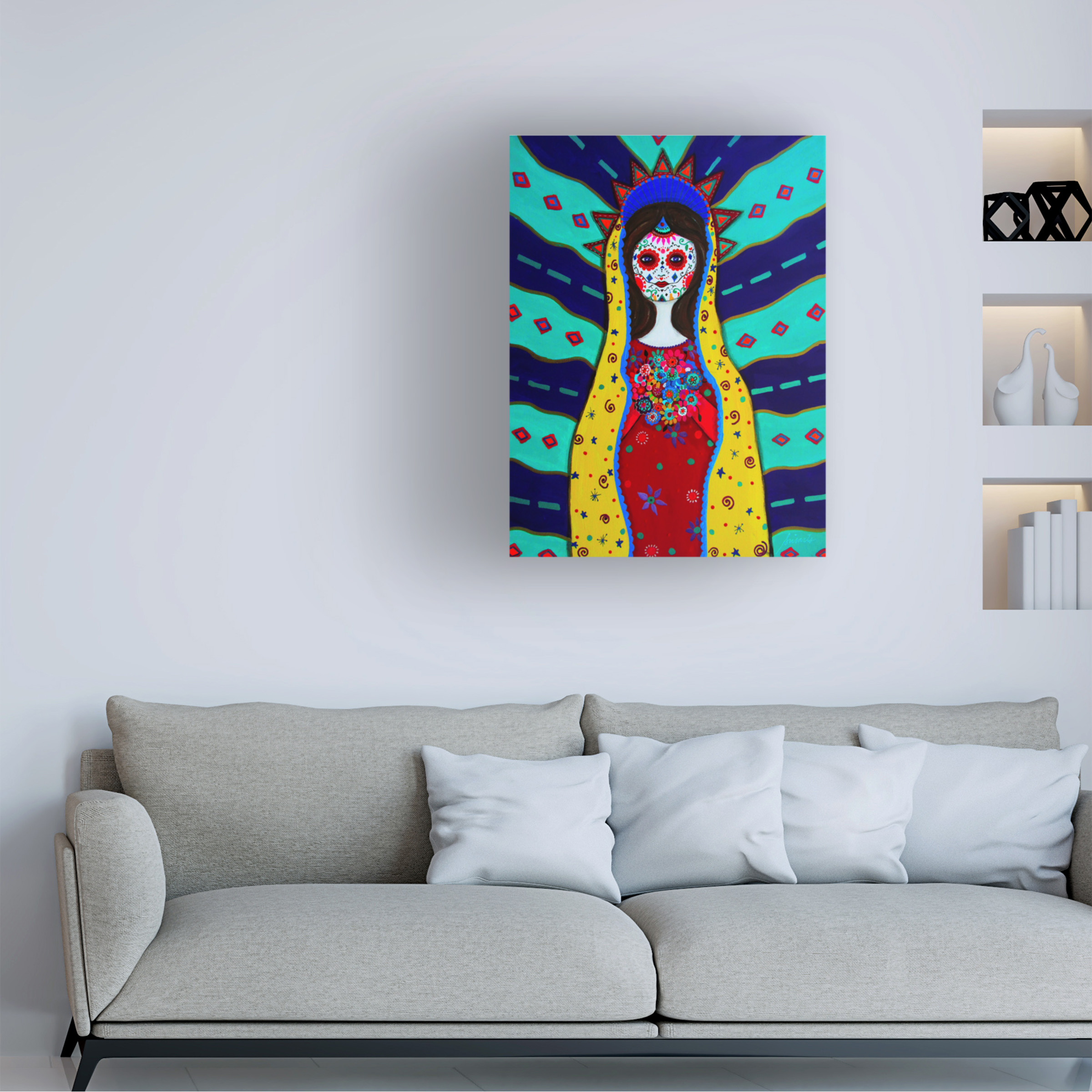 Trademark Fine Art 'Virgin Guadalupe Dia De Los Muertos' Canvas Art by Prisarts