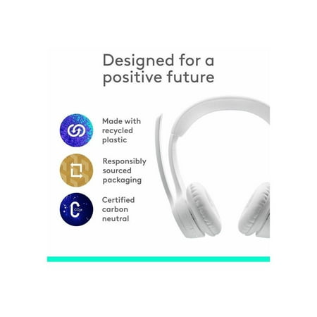 Logitech - Zone 300 Wireless Bluetooth On-ear Headset With Noise-Canceling Microphone - Off-White