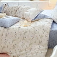thumbnail image 6 of JOLUSERE 3-Piece Blue White Floral Comforter King Set, Soft Leaves Plants Pattern Aesthetic Reversible Bedding Set for Adults, 6 of 8
