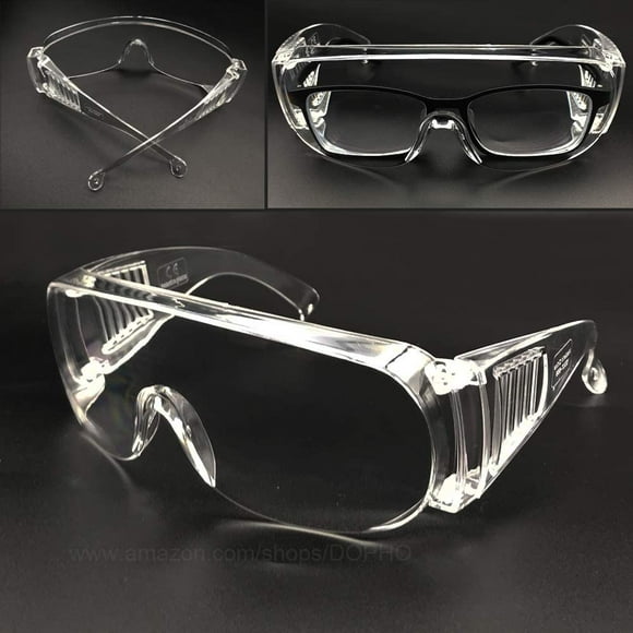 GFDYREE Clear Safety Glasses Eye Protector Adults Lab Goggles Over Glasses Protective Glasses Personal Eyewear Protection Glasses