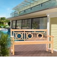 thumbnail image 3 of Teak Wood Double-O Outdoor Bench, 5 Foot, 3 of 5