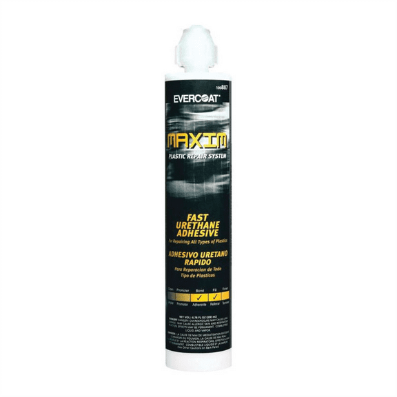 Fibre glass Evercoat MAXIM 100887 Fast Urethane Adhesive, 250 mL Cartridge, Liquid, Beige, 1 to 3 min Application