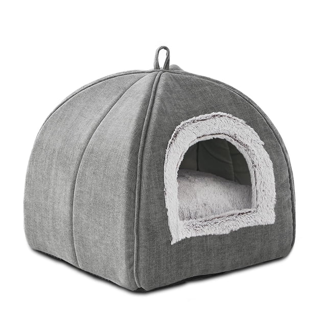 Cueva Cama para Gatos WINDRACING Gris para Gatos de Interior, Gatitos y Mascotas