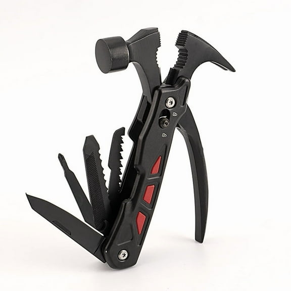 New outdoor multi-function claw hammer broken window stainless steel multi-function pliers hammer camping nail hammer tool