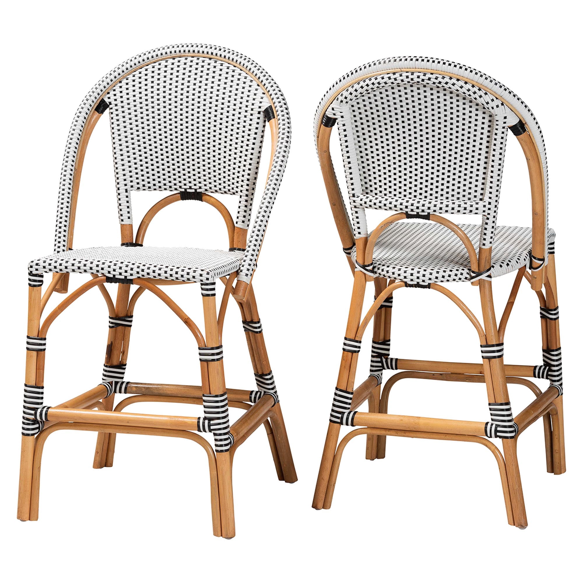 bali & pari Genica French Counter Stool, 2-Piece, Natural