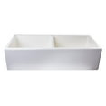 thumbnail image 3 of ALFI brand AB3918DB-B 39" Biscuit Smooth Apron Thick Wall Fireclay Double Bowl Farm Sink, 3 of 7