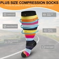 thumbnail image 3 of 4 Pairs Plus Size Medical Sport Compression Socks - 15-20mmhg Graduated Knee-High Support for Men & Women, Ideal for Soccer, Running, and Nurses, 3 of 7