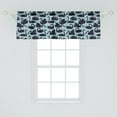 thumbnail image 2 of Ambesonne Swan Valance Pack of 2, Long Necked Aquatic Bird, 54"X18", Pale Blue Dark Blue, 2 of 4