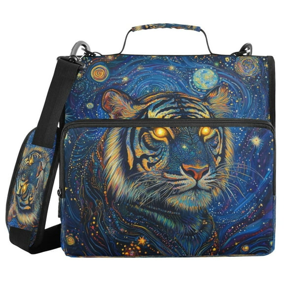 YAZAOO Zipper Binder trapper keeper Documents Organized Design Starlit Predator Printed