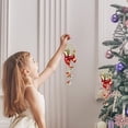 thumbnail image 4 of Campana navideña, campana navideña, adorno navideño de tres anillos, colgante colgante para árbol de Navidad, parte superior de la línea, 4 of 8