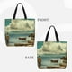 thumbnail image 2 of Fotbe Serene Coastal Blue Sky Bolsa Tote con Estampado para Mujer, Bolsos con Cremallera, Bolsa de Hombro Casual de Gran Capacidad con Bolsillos Internos, 2 of 7