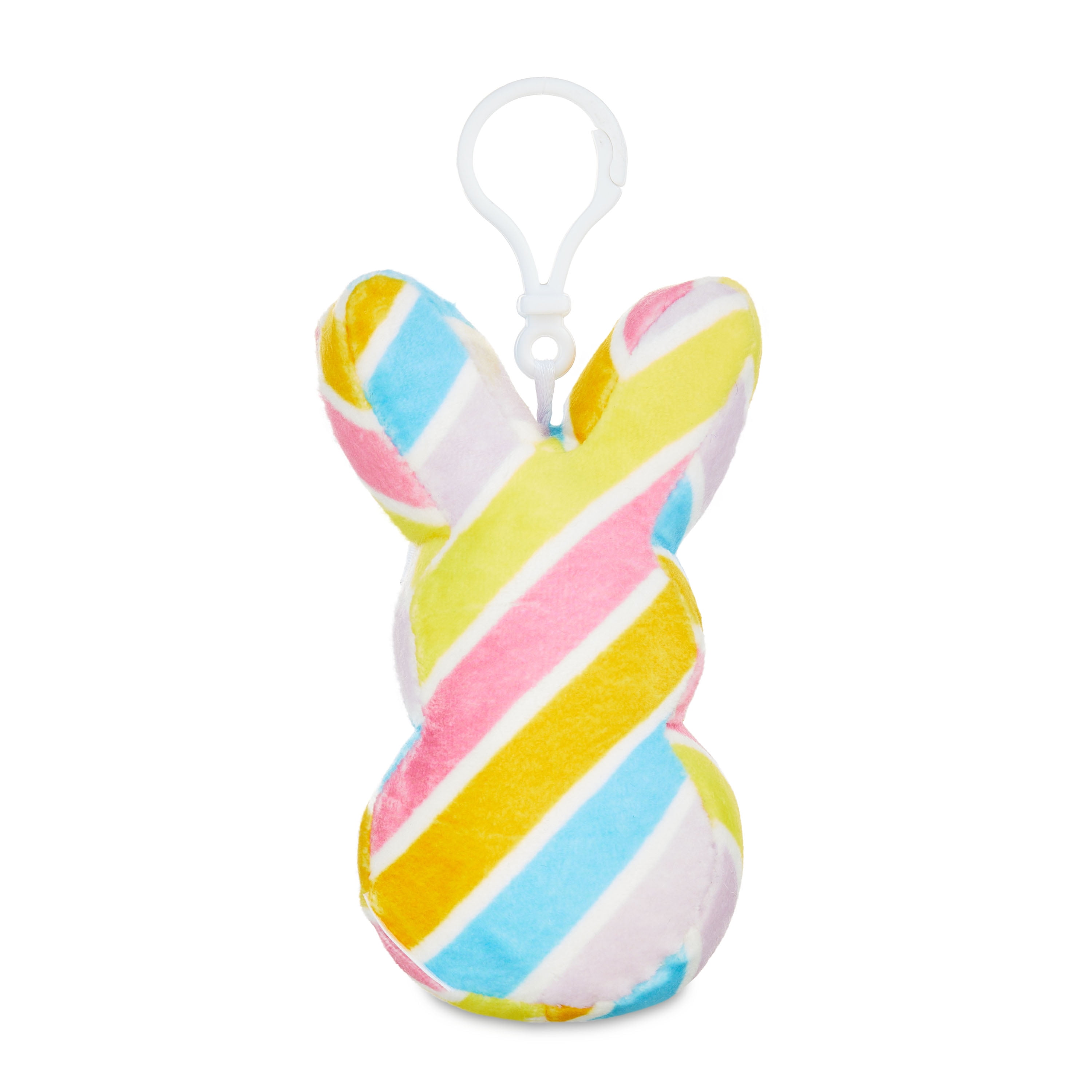 Peeps Easter Peep Rainbow Bunny Backpack Clip Plush Keychain New with Tag