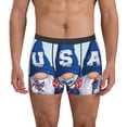 thumbnail image 1 of Balery Cute Gnomes in USA Calzoncillos bóxer para hombre, ropa interior de algodón suave y transpirable con cinturilla de nailon-X-Large, 1 of 5