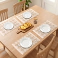 thumbnail image 3 of Unique Bargains 4pcs Cotton and Linen Washable Table Mats Diamond 17.7"x13.8", 3 of 6