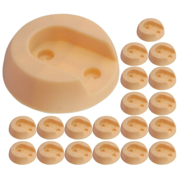 BERTDOMD 20pcs Plastic Rod Socket Wardrobe Flange Rod Holder Closet Rod End Supports 28mm and Easy to Install