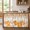 Cream, Orange, variant on Thanksgiving Sink Skirt for Bathroom, Self-Adhesive Under Sink Curtain, Fall Pumpkin Branches Floral Wooden Grain Hide Pipes & Storage Fabric Cabinet Skirt Cover for Kitchen Laundry 32"x55"