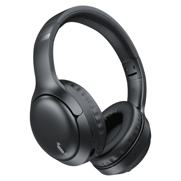 Headphones, AUOSHI Active Noise Cancelling Headphones, 55H Playtime, Over Ear Wireless Bluetooth5.3 Headphones with Mic, Blocks Engine Noise, Black
