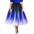 thumbnail image 4 of Gvmfive Plus Size Womens Gradient Color Short Sleeve Swing Midi Dress, 4 of 4