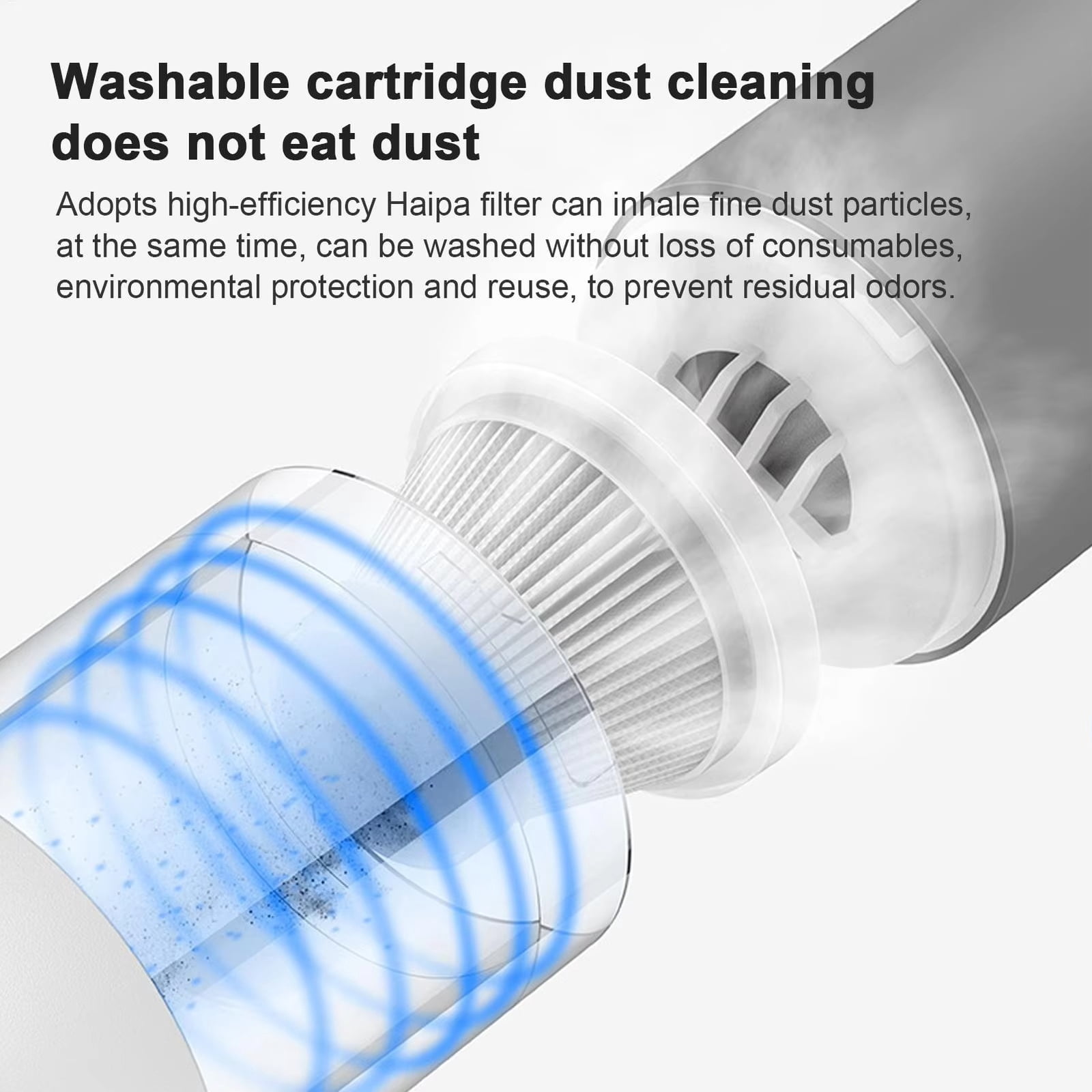 High Power Handheld Car Vacuum Cleaner Portable Auto Interior Vacuum with Crevice Tool, Strong Suction Cordless Cleaning for Vehicle Seats Dashboard Trunk and Home Use, Black