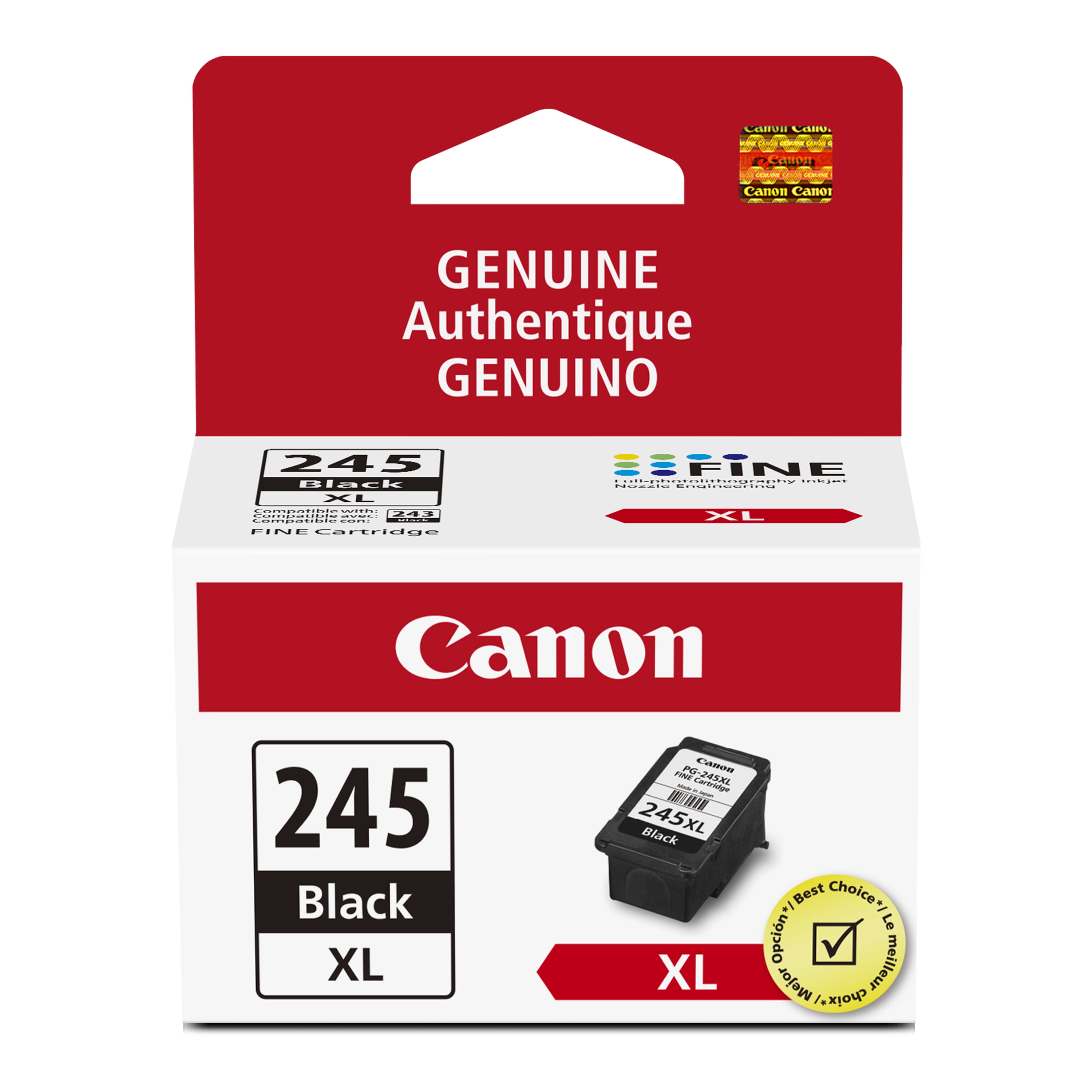 キヤノン 純正 インク PG-245 ブラック 5個 PIXMA Canon PG-245 Original Pigment Black Ink Cartridge - Smudge