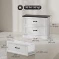 thumbnail image 3 of HOMCOM Lateral File Cabinet with 2 Drawers, Farmhouse Filing Cabinet, White, 3 of 10