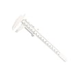 thumbnail image 4 of Calibrador Único Bargains 150mm 6 pulgadas Regla Plástica Métrica Mini Doble Escala Herramientas de Medición Blanca 2Pcs, 4 of 5