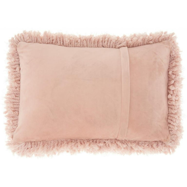 Mauve Knubby Plush Lumbar Throw Pillow Mauve Knubby Plush Lumbar Throw Pillow