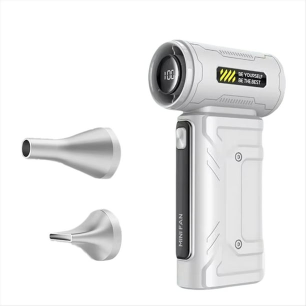 Ventilador Turbo Portátil de Alta Velocidad, 6000 MAh, Sin Escobillas, con Batería y Pantalla Táctil B
