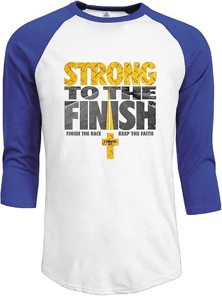 Men's Strong To The Finish Christian Baseball Jerseys Baseball Shirts
