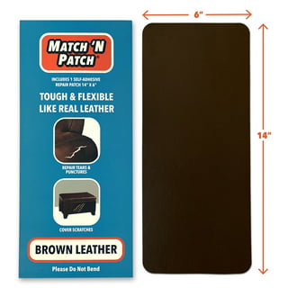 Pelle Patch - Leather Patch for Car Seat Repair - 25 Colors Available -  Original 8x11 - Brown-Grey
